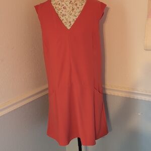 V-Neck Coral Dress
